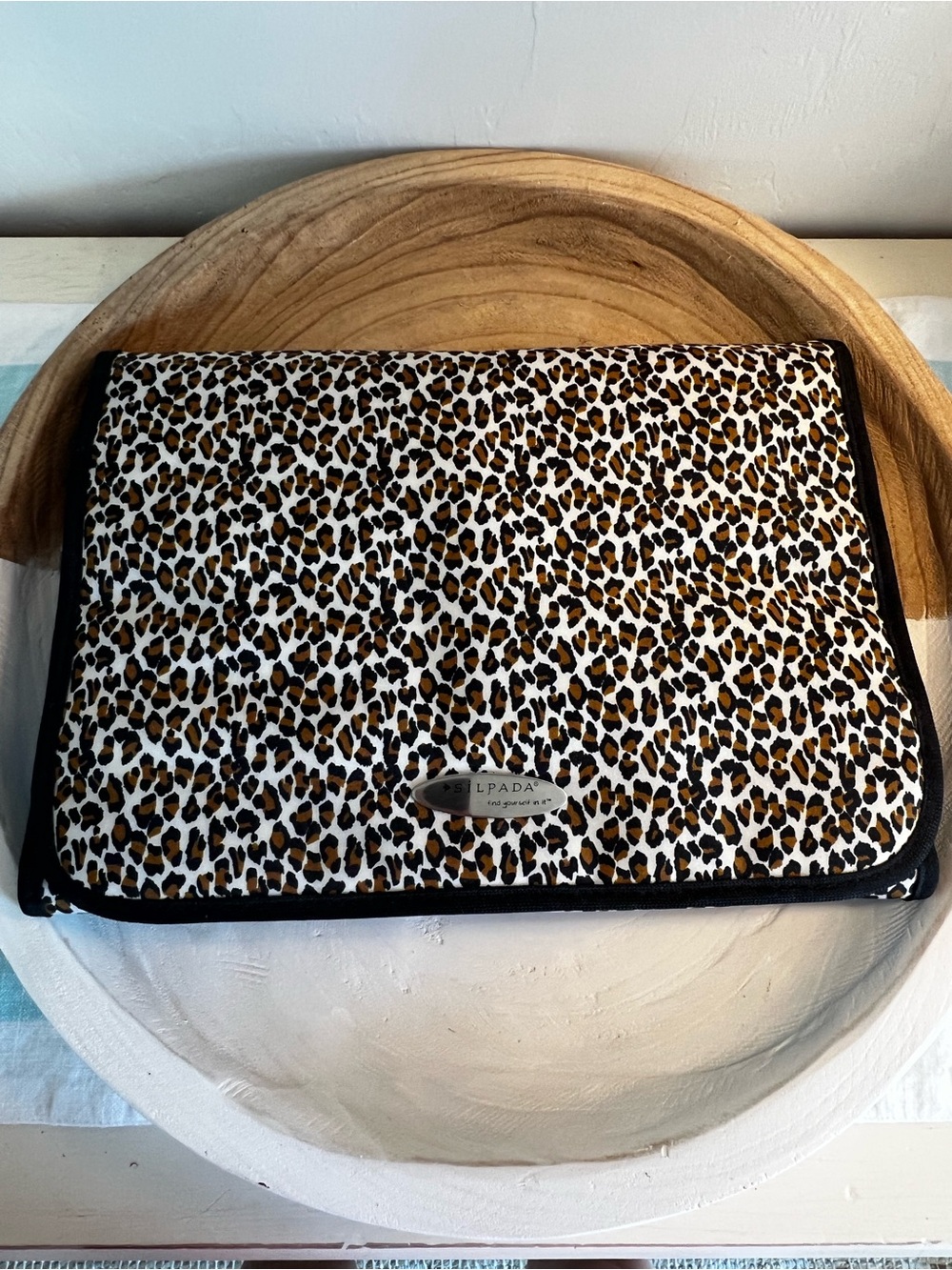 SILPADA  jewelry case Leopard Pattern Cosmetic Case - Black, Brown, White